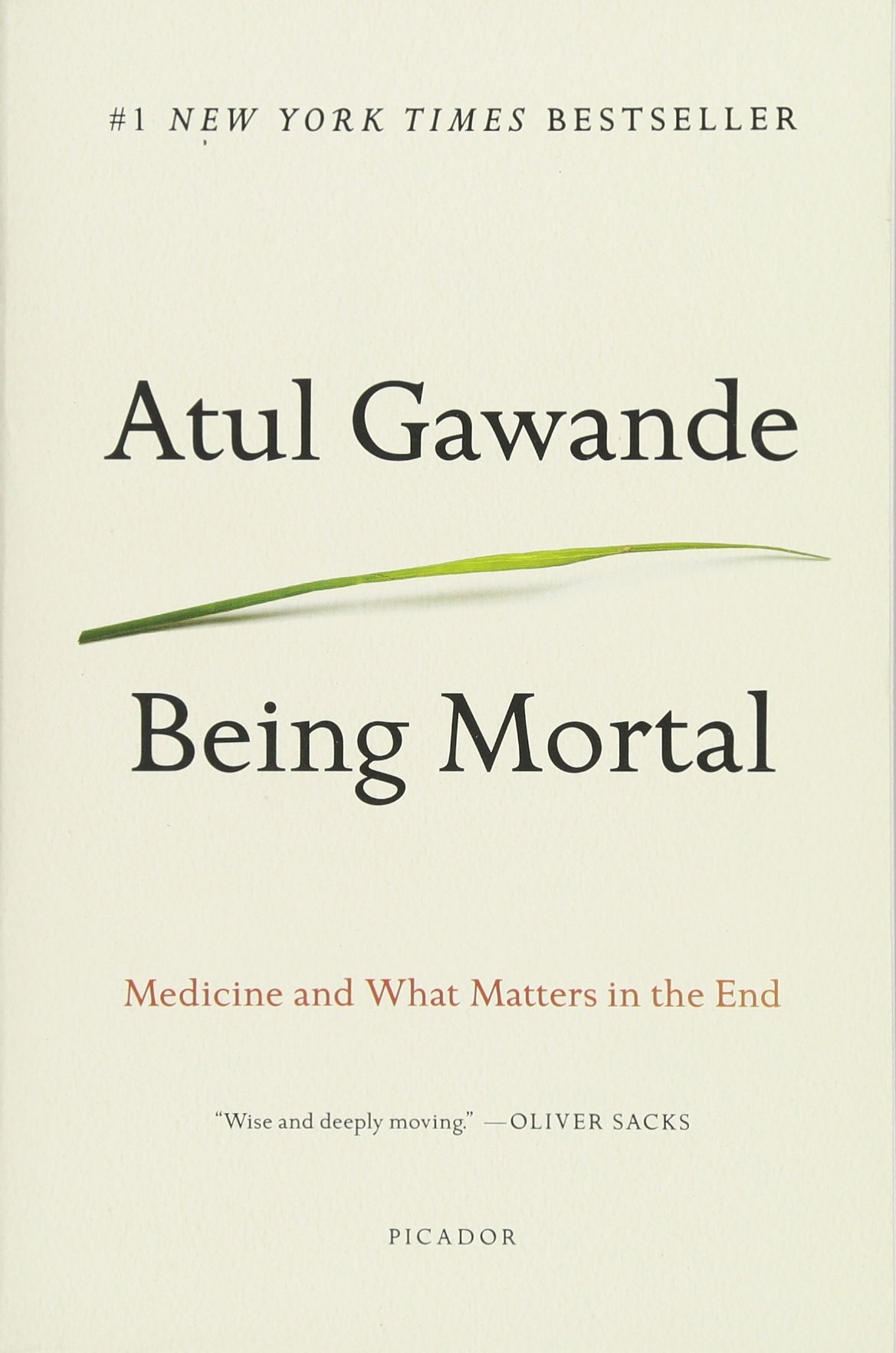 The book cover for Being Mortal.