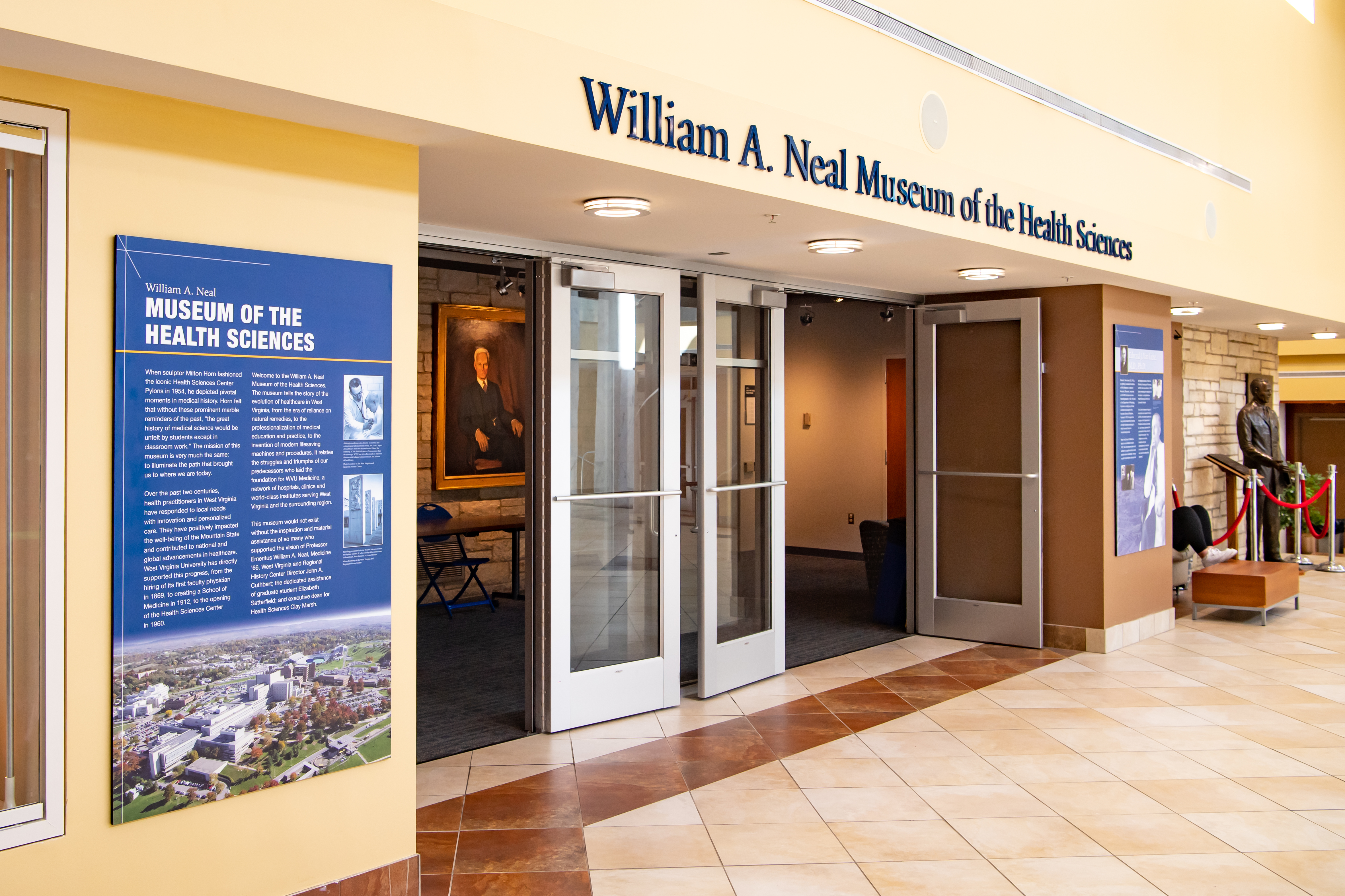 Entrance to the William A. Neal Museum of the Health Sciences
